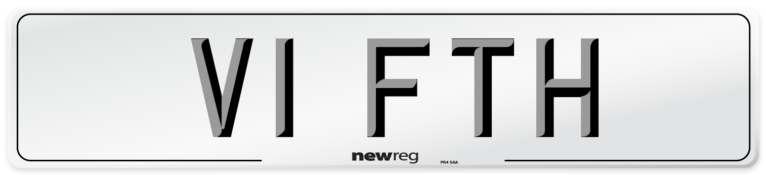 V1 FTH Number Plate from New Reg